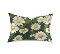 Danimarca Oxeye Daisy Beauty Summer Flowers Satin King federa per cuscino da donna king size con chiusura a busta per divano 50 x 101 cm
