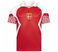 JELEX Retro History - Maglia da uomo, con logo ricamato e maniche corte, design nostalgico per gli appassionati di calcio, ideale per collezionisti, Danimarca, XL