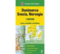 Danimarca, Svezia, Norvegia 1:800.000. Carta stradale e turistica