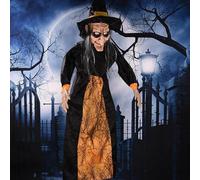 d'animazione di Halloween con attivazione del suono e occhi per decorazioni per le streghe di Halloween all'aperto con occhi lampeggianti, Decorazioni per le vacanze all'aperto spaventose