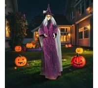 d'animazione di Halloween con attivazione del suono e occhi per decorazioni per le streghe di Halloween all'aperto con occhi lampeggianti, Decorazioni per le vacanze all'aperto spaventose