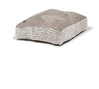 Danish Design - Copripiumino in Finta Pelliccia e Finta Pelle Scamosciata, Misura Media, 88 x 67 x 12 cm, Colore: Grigio Artico
