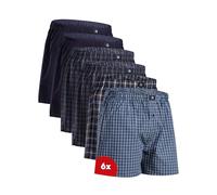 DANISH ENDURANCE 6 Paia Boxer Uomo Cotone Biologico 100% Fantasia, Mutande a Pantaloncino, Comodi, Leggeri e Traspiranti Blu/Grigio Mix XL