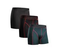 DANISH ENDURANCE Boxer Sportivi, in Microfibra, Elasticizzato, Intimo per Sport, da Uomo, 3 Paia, MC (1 X Nero, 1 X Verde/Viola, 1 X Nero/Rosso), 4XL