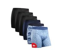 DANISH ENDURANCE Boxer Sportivi, in Microfibra, Elasticizzato, Intimo per Sport, da Uomo, 6 Paia, 3X Nero, 1x Blu, 1x Militare, 1x Mosaico, M