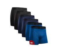 DANISH ENDURANCE Boxer Sportivi, in Microfibra, Elasticizzato, Intimo per Sport, da Uomo, 6 Paia, MC (2xnero, 2xblu, 2xblu Acceso), M