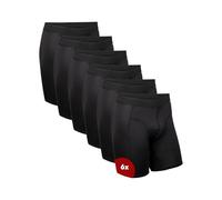 DANISH ENDURANCE Boxer Sportivi, in Microfibra, Elasticizzato, Intimo per Sport, da Uomo, 6 Paia Nero 3XL