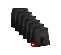 DANISH ENDURANCE Boxer Sportivi, in Microfibra, Elasticizzato, Intimo per Sport, da Uomo, 6 Paia, Nero, M