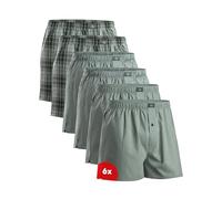 DANISH ENDURANCE Boxer Uomo Americani, 4 o 6 Paia, Verde Misto/Strisce, M