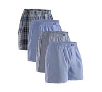 DANISH ENDURANCE Boxer Uomo Americani Cotone Biologico 100%, Leggeri e Traspiranti, 4 o 6 Paia, Blu Misto/Strisce, XL