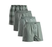 DANISH ENDURANCE Boxer Uomo Americani Cotone Biologico 100%, Leggeri e Traspiranti, 4 o 6 Paia, Verde Misto/Strisce, L