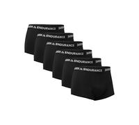 DANISH ENDURANCE Boxer Uomo Corti in Cotone, a Vita Bassa, Senza Etichetta, 6 Paia, Nero - 6 Paia, 3XL