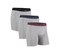 DANISH ENDURANCE Boxer Uomo Cotone, 3 o 10 Paia, Multicolore (1x Grigio/Nero, 1x Grigio/Blu Navy 1x Grigio/Bordeaux), L