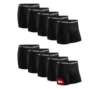 DANISH ENDURANCE Boxer Uomo Cotone, 3 o 10 Paia, Nero, L