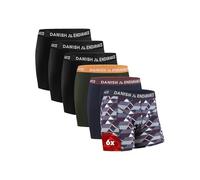 DANISH ENDURANCE Boxer Uomo Cotone, 6 Paia, MC (3X Nero, 1x Verde/Arancione, 1x Blu Blu Marino/Bordeaux, 1x Retro), M
