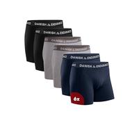 DANISH ENDURANCE Boxer Uomo Cotone Elasticizzato, Boxer a Pantaloncino Comodi e Traspiranti, Cuciture Piatte, con o Senza Patta Frontale, 6 Paia