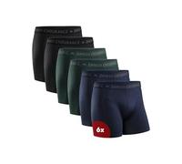 DANISH ENDURANCE Boxer Uomo Cotone Elasticizzato Premium, con o Senza Apertura Frontale, 6 Paia, MC (2 X Nero, 2 X Verde, 2 X Blu Melange), 3XL
