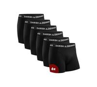 DANISH ENDURANCE Boxer Uomo Cotone Elasticizzato Premium, con o Senza Apertura Frontale, 6 Paia, Nero, S