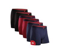 DANISH ENDURANCE Boxer Uomo in bambù Ultra Morbido, Mutande Boxer Bamboo Comodi, Traspiranti, 6 o 10 Paia, MC (2X Nero, 2X Rosso, 2X Blu Marino), M