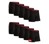 DANISH ENDURANCE Boxer Uomo in bambù Ultra Morbido, Mutande Boxer Bamboo Comodi, Traspiranti, 6 o 10 Paia Nero L