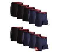 DANISH ENDURANCE Boxer Uomo in bambù Ultra Morbido, Mutande Boxer Bamboo Comodi, Traspiranti, 6 o 10 Paia Multicolore (5X Nero, 5X Blu Navy) 3XL