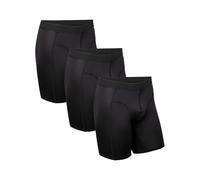 DANISH ENDURANCE Boxer Uomo Sportivi, 3 Paia, Nero Gamba Lunga, L