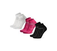 DANISH ENDURANCE Calze da Ciclismo Corte, 3 Paia, Multicolore (1xBianco, 1xRosa, 1xNero), 35-38