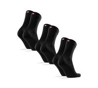 DANISH ENDURANCE Calze in Lana Merino, Calzini Classici Traspiranti, da Uomo e Donna, 3 Paia, Nero, 43-47
