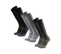 DANISH ENDURANCE Calze Lunghe Trekking in Lana Merino, Calzettoni Anti Vesciche, da Uomo e Donna, 1 o 3 Paia, Multicolore (1xNero, 1xGrigio Chiaro, 1xVerde), 39-42
