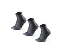 DANISH ENDURANCE Calze Running Uomo, Calzini Antiscivolo da Corsa, Anti-Vesciche, Unisex, 3 o 5 Paia, Grigio/Nero, 43-47