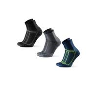 DANISH ENDURANCE Calze Running Uomo, Calzini da Corsa Anti-Vesciche, Calze Antiscivolo per Trail Running, Trekking & Sport, Unisex, 3 Paia