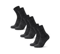 DANISH ENDURANCE Calze Trekking Leggere in Lana Merino, Anti-Vesciche, da Uomo, Donna, Bambino, 3 Paia, Grigio, 48-51