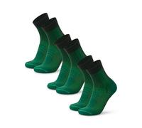 DANISH ENDURANCE Calze Trekking Leggere in Lana Merino, Anti-Vesciche, da Uomo, Donna, Bambino, 3 Paia, Verde, 43-47