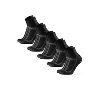 DANISH ENDURANCE Calzini da Corsa Anti-Vesciche, Calze Tecniche per Sport e Running, per Uomo e Donna, 5 Paia Nero/Grigio 48-51