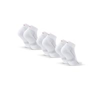 DANISH ENDURANCE Calzini Tennis Corti, Fantasmini, 3 o 6 Paia, Bianco, 48-51