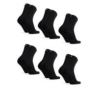 DANISH ENDURANCE Calzini Uomo Fibra di Bambù, Calze Anti-Sudore Traspiranti, Morbide e Classiche, Calze da Lavoro e Uso Quotidiano, 6 Paia, Nero, 35-38
