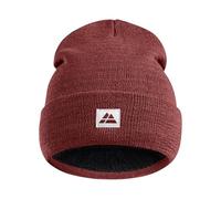 DANISH ENDURANCE Cappello Beanie con Fodera in Pile, Materiali 100% Riciclati, Cappello Invernale Uomo e Donna, Red, One Size