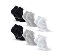 DANISH ENDURANCE Fantasmini Uomo Donna Cotone, Calzini in Cotone Biologico, Estivi, 3 o 6 Paia, Multicolore (2x Nero, 2x Grigio, 2x Bianco) 6-pack, 43-47