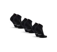DANISH ENDURANCE Fantasmini Uomo Donna Cotone, Calzini in Cotone Biologico, Estivi, 3 o 6 Paia, Nero 3-pack, 39-42