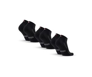 DANISH ENDURANCE Fantasmini Uomo Donna Cotone, Calzini in Cotone Biologico, Estivi, 3 o 6 Paia, Nero 3-pack, 43-47