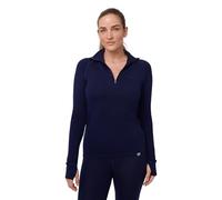 DANISH ENDURANCE Maglia Termica Donna in Lana Merino, Manica Lunga, per Sci, Trekking, Escursionismo Blu Notte XL