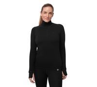 DANISH ENDURANCE Maglia Termica Donna in Lana Merino, Manica Lunga, per Sci, Trekking, Escursionismo Nero XL