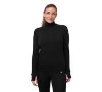 DANISH ENDURANCE Maglia Termica Donna Lana Merino, con Zip, Nero, XL