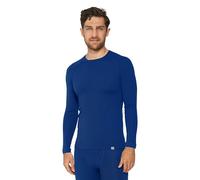 DANISH ENDURANCE Maglia Termica Uomo in Lana Merino, Manica Lunga, per Sci, Trekking, Escursionismo con o Senza Chiusura Zip, Navy, 2XL