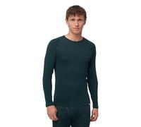 DANISH ENDURANCE Maglia Termica Uomo in Lana Merino, Manica Lunga, per Sci, Trekking, Escursionismo con o Senza Chiusura Zip, Dark Green, XL