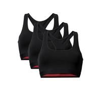 DANISH ENDURANCE Reggiseno Donna in Cotone Biologico - Intimo Morbido e Traspirante, Reggiseni Comodi da 1 o 3 Pezzi, 3 X Nero, XS