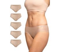 DANISH ENDURANCE Slip Hipster Invisibili, 3 o 5 Paia, Beige, XL
