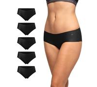 DANISH ENDURANCE Slip Hipster Invisibili, 3 o 5 Paia, Nero, 2XL