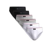 DANISH ENDURANCE Slip Uomo Cotone Elasticizzati, Mutande Uomo Senza Etichetta, Morbide e Traspiranti, 6 Paia