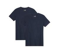 DANISH ENDURANCE T-Shirt Uomo Cotone, Magliette Maniche Corte Senza Etichetta, Scollo a V, da 1 a 4 Pezzi, Scollo A V - Blu Notte 2 Paia, XXL